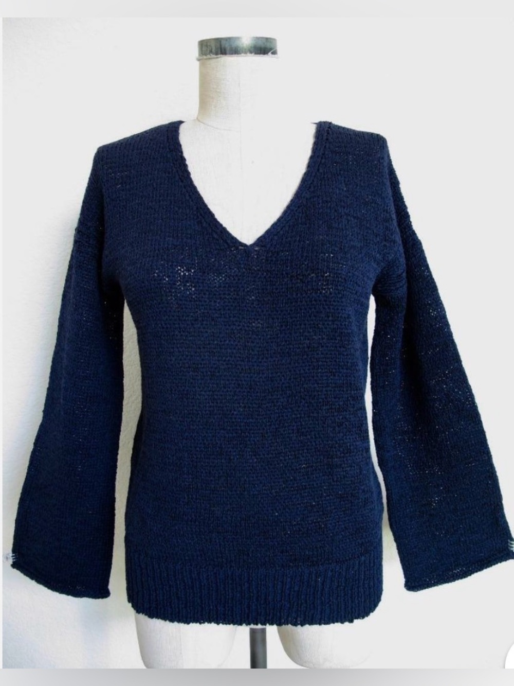 J.Crew Flared Sleeve Swing Sweater in Colour Dark Ink Size Small